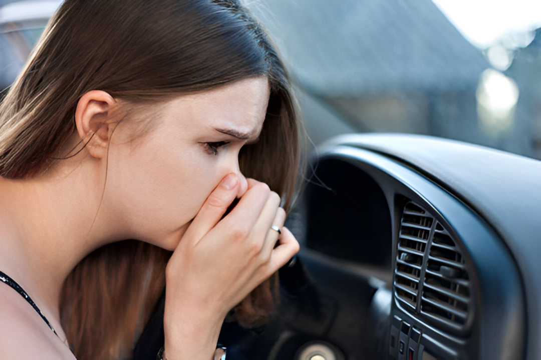 why does car AC smell bad?