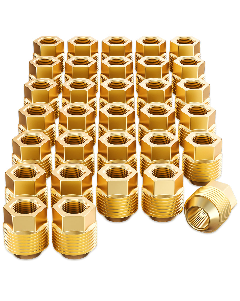 14x1.5 Lug Nuts Gold 32 Piece, M14x1.5 Lug Nuts Wheel Accessories