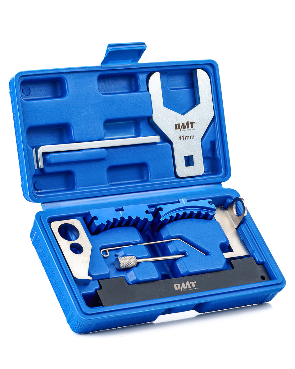 Engine Camshaft Tensioning Locking Alignment Timing Belt Tool Kit with Water Pump Wrench