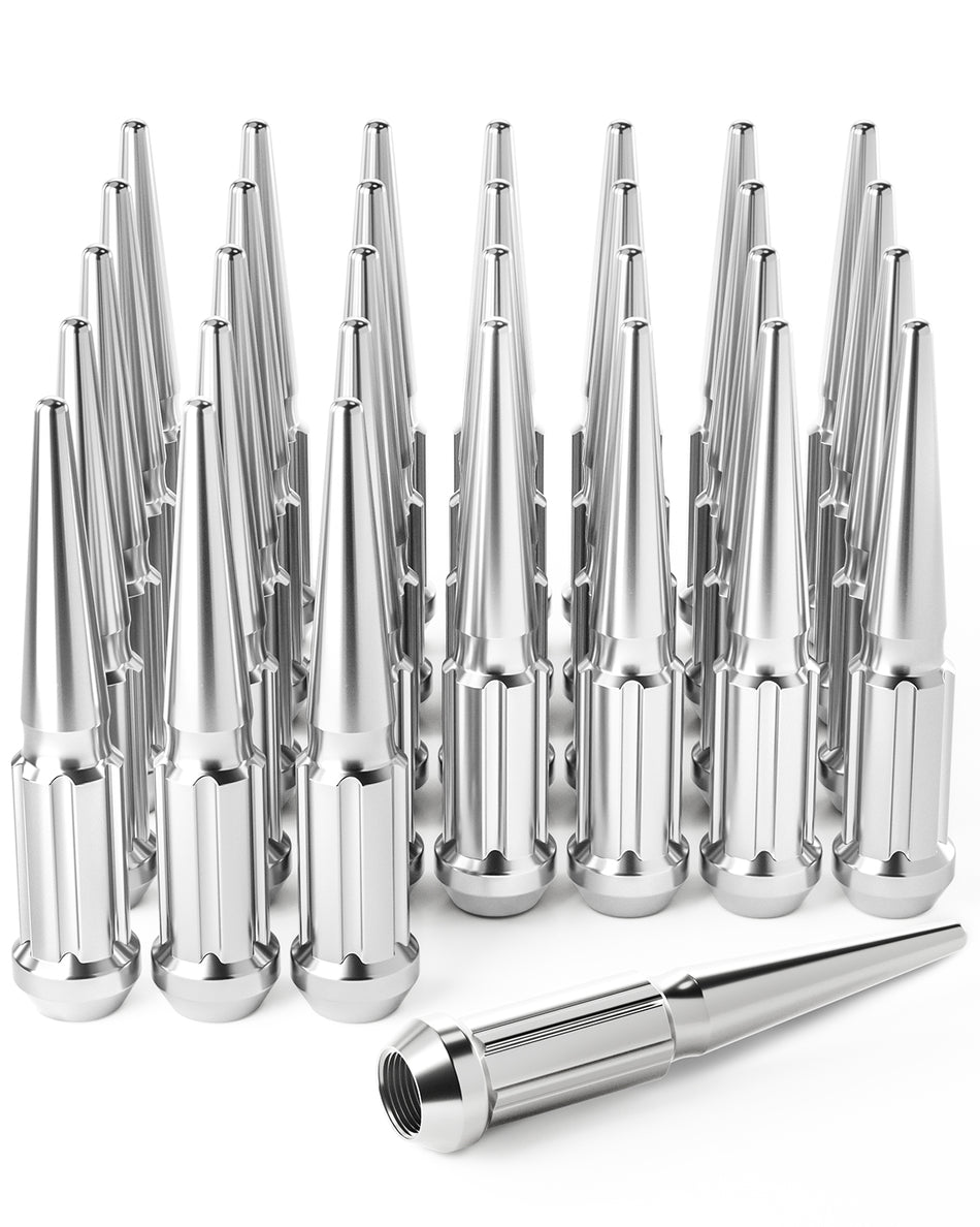 14mmx1.5 Lug Nuts Chrome 32 Piece, M14x1.5 Spike Lug Nuts Wheel Accessories
