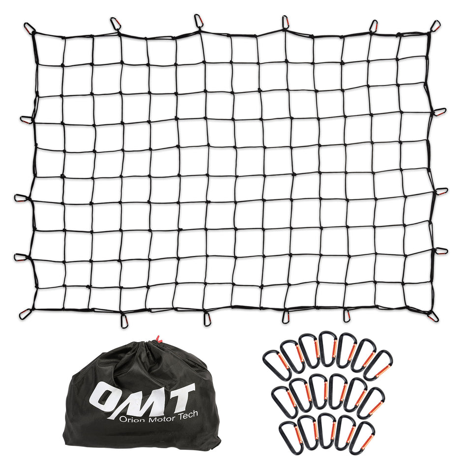 Cargo Nets for Pickup Trucks, 3'x4' Latex Cargo Net Stretches to 6'x8' Universal Heavy Duty Truck Bed Net