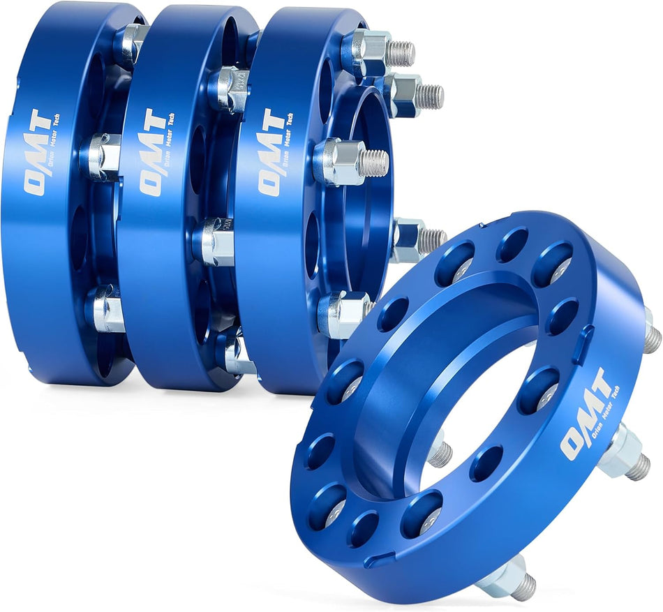 4pcs 6x5.5 Wheel Spacers, 1.25in Blue Wheel Spacer Kit Compatible with FJ Cruiser Tacoma 4Runner Tundra