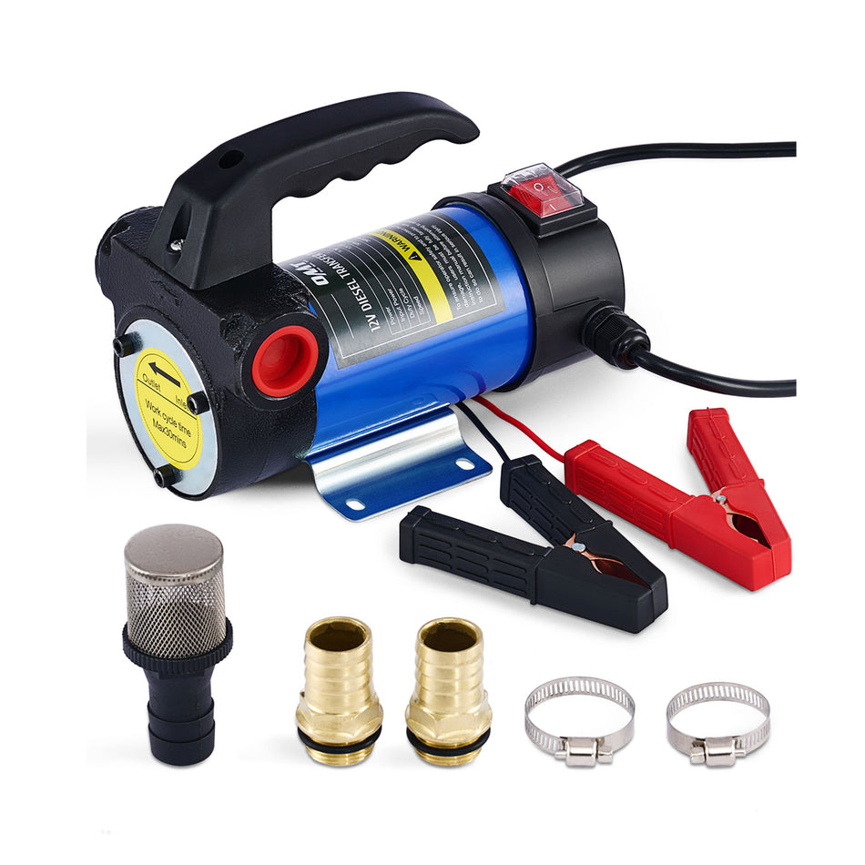 Fuel Transfer Pump,12V 12 gpm Portable Electric Fuel Pump,Automotive Marine Self Priming Oil Extractor Pump Suction Pump for Cars Boats Mowers