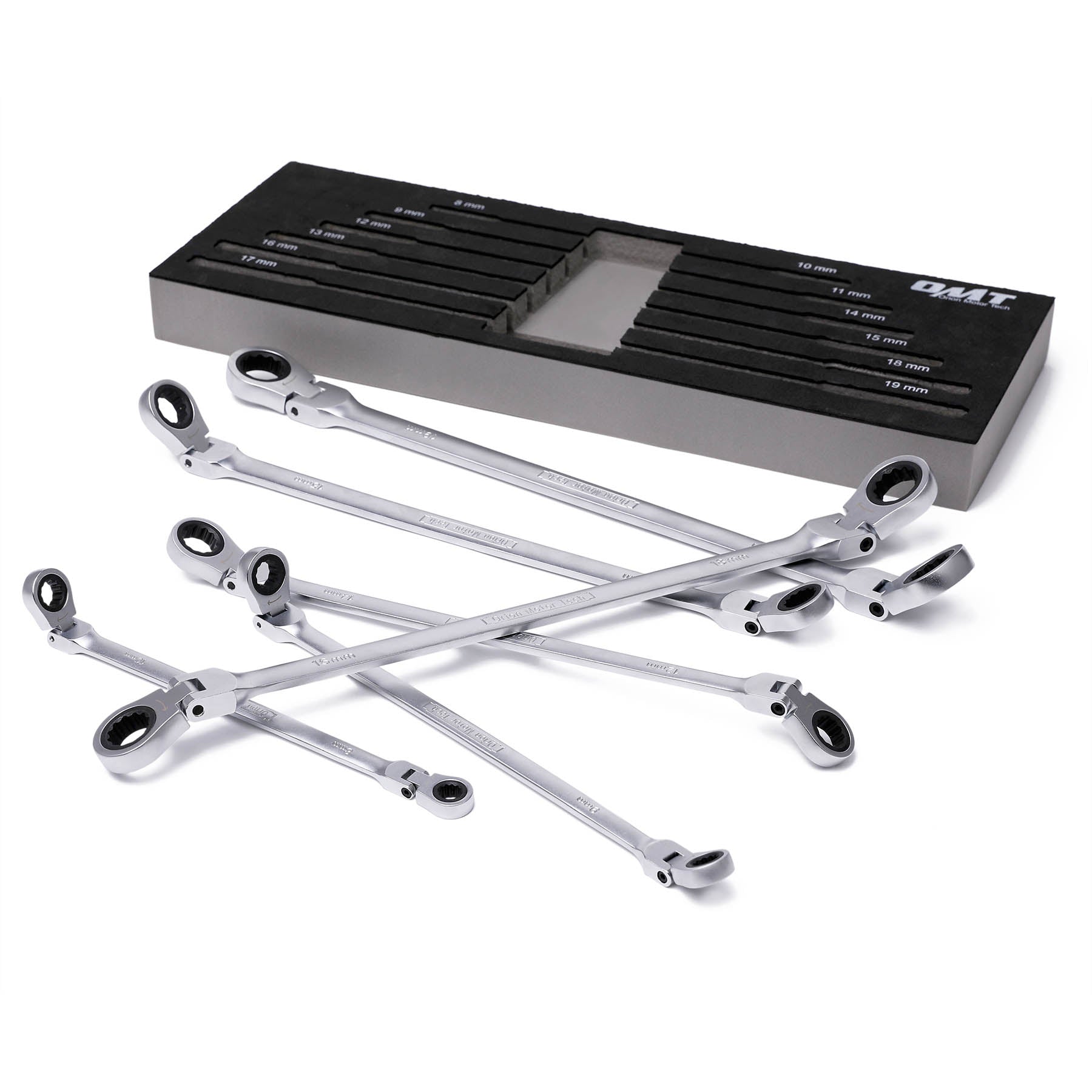 gear wrench set Extra Long Gear Ratcheting Wrench Set Metric XL Extended Handle with Flex Head