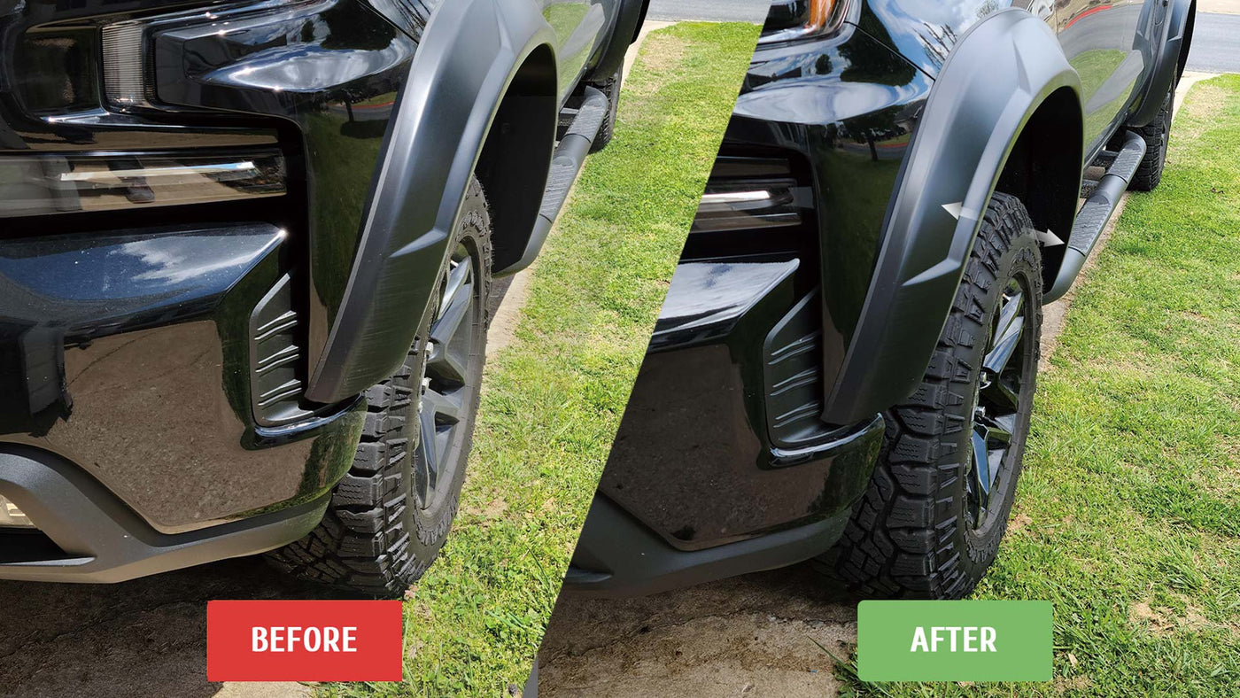 wheel spacers before and after