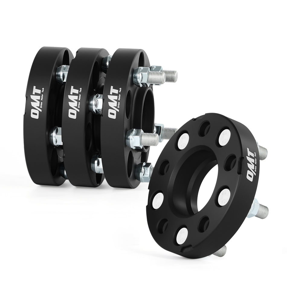 4pcs 5x4.5 Hubcentric Wheel Spacers 1 inch 70.5mm Bore with M14x1.5 Studs Compatible with 2015-2022 Ford Mustang EcoBoost 2020-2022 Explorer, 25mm Hub 5x114.3 Wheel Spacer Kit