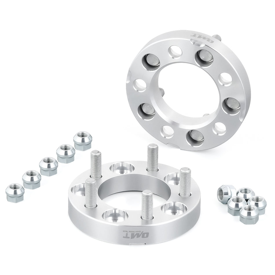2pcs 5x4.5 Wheel Spacers, 1 Inch Spacers with 1/2-20 Studs Compatible with Jeep Wrangler TJ YJ Grand Cherokee Ford Explorer Mustang Ranger, 82.5mm Center Bore Wheel Spacer Kit