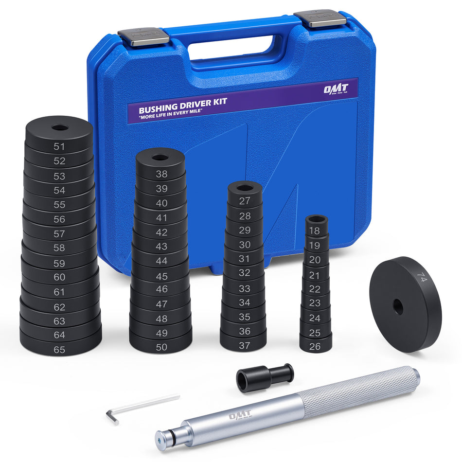 52-in-1 Custom Bushing Driver Tool Set and Transmission Wheel Axle Bearing Race Seal Installer Remover, Bush Removal Puller Bearing Press Tool Kit