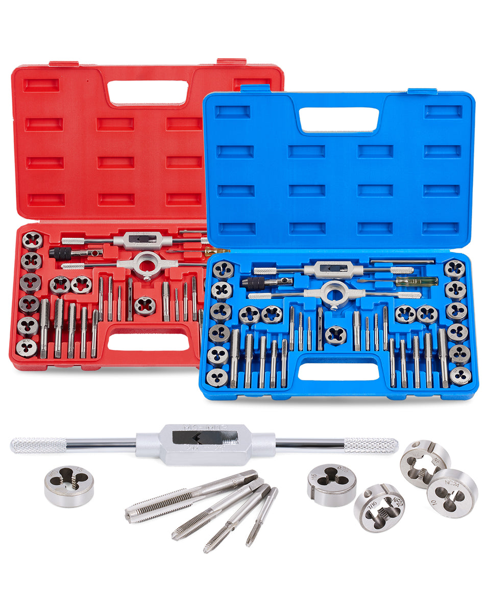 80pc Tap and Die Set in SAE and Metric Sizes, Metric and Standard Tap Set and Die Tool Set