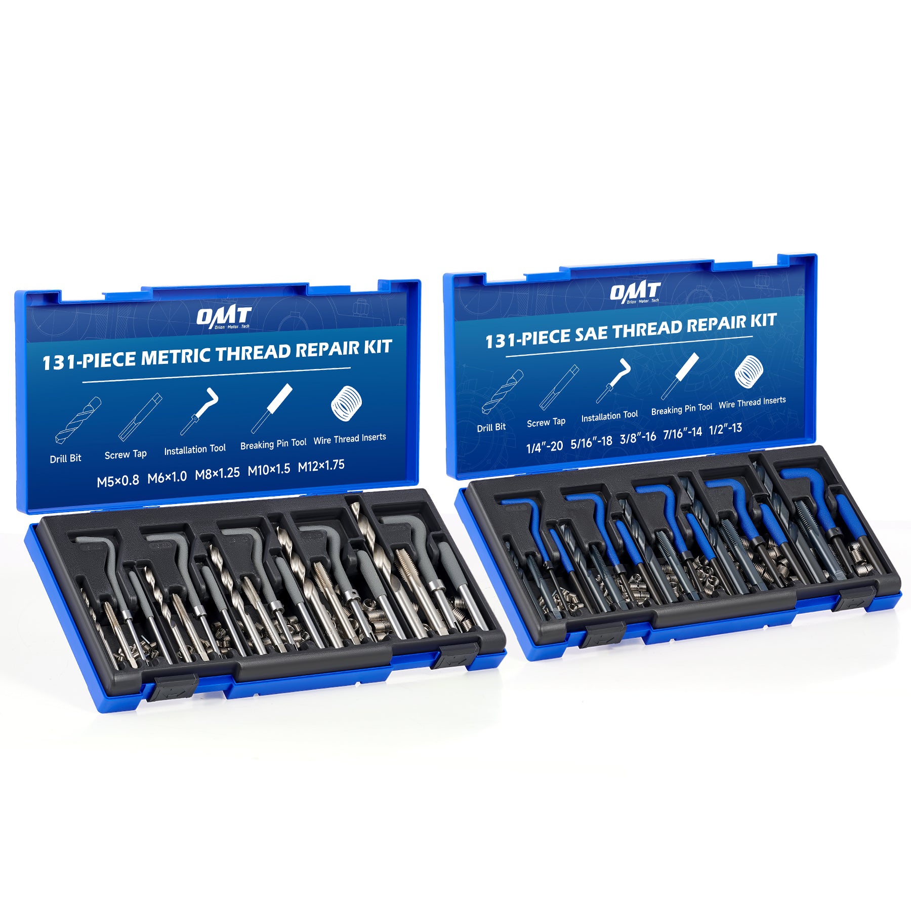48 Piece Universal Rethreading Kit Thread Restorer Tool Set - OMT ...