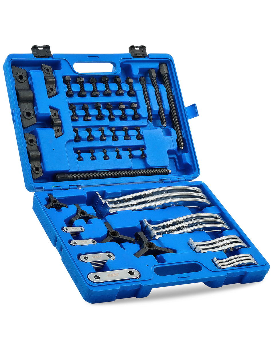 Gear Puller Set, Cr-V Steel 3" 4" 6" 8" Bearing Puller Kit, 24pc 2 Jaw & 3 Jaw Gear Puller with Reversible Jaws