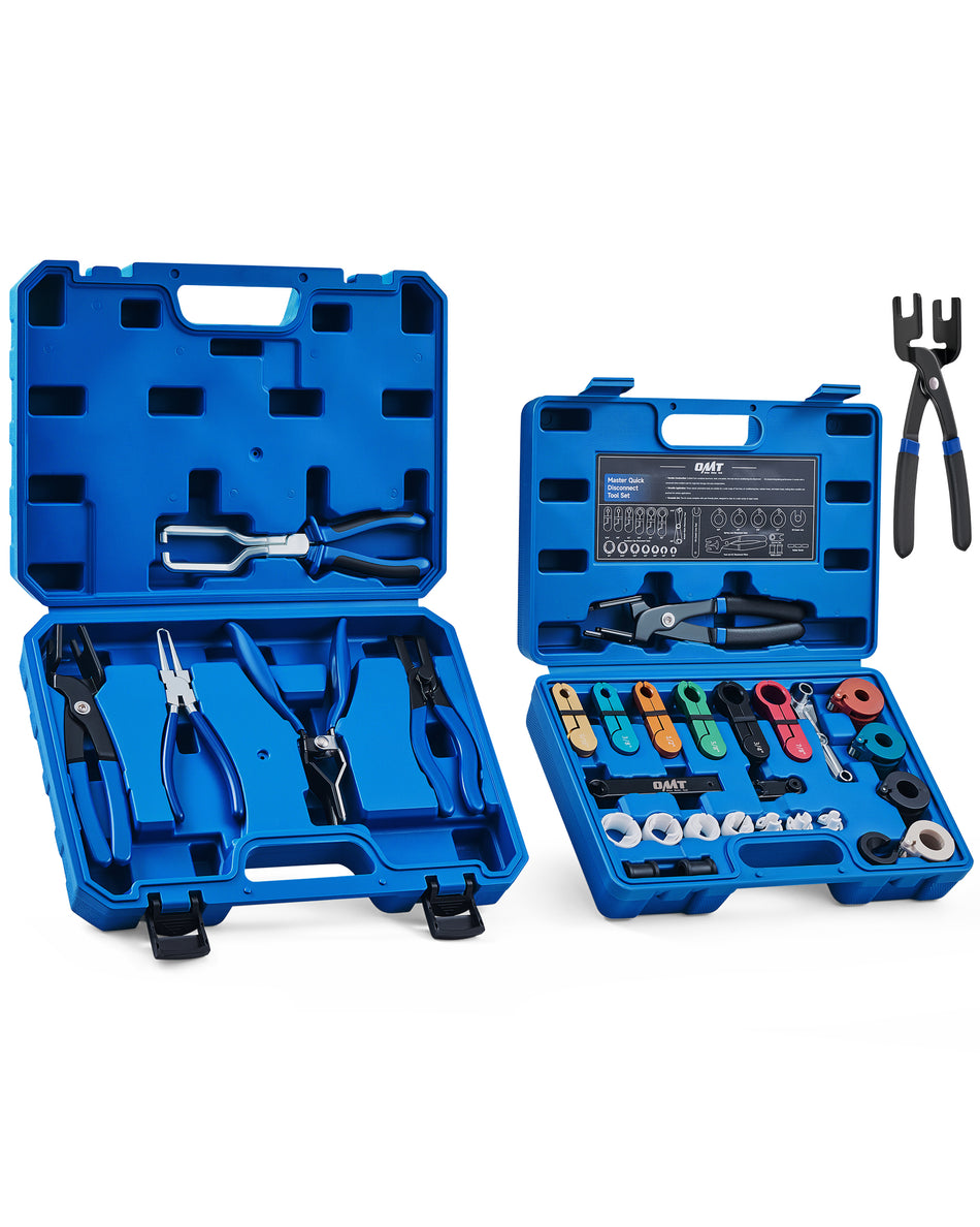 Master Quick Disconnect & Fuel Line Pliers Tool Set, 31pc Fuel Line Disconnect Tool Set with Fuel and AC Disconnect Pliers, Heavy-Duty Fuel Pipe Repair Set for Auto A/C Fuel Line