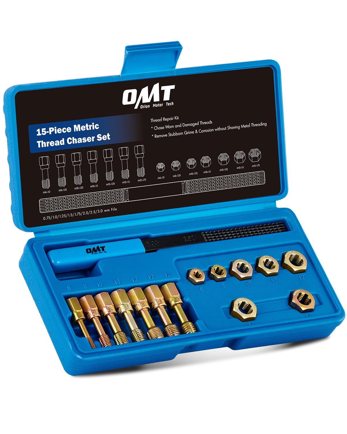 48 Piece Universal Rethreading Kit Thread Restorer Tool Set - OMT ...