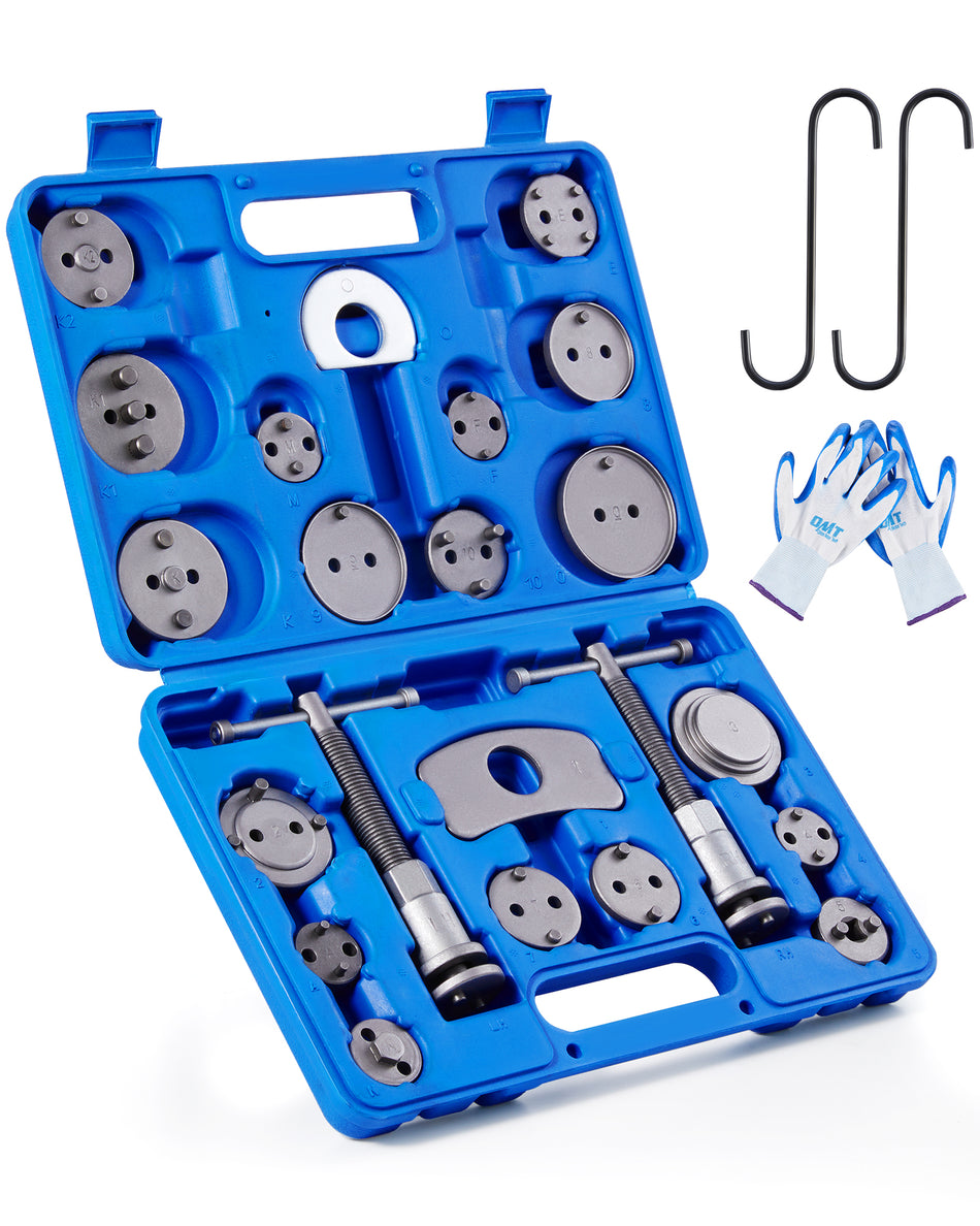 24pcs Heavy Duty Disc Brake Piston Caliper Compressor Rewind Tool Set and Wind Back Tool Kit