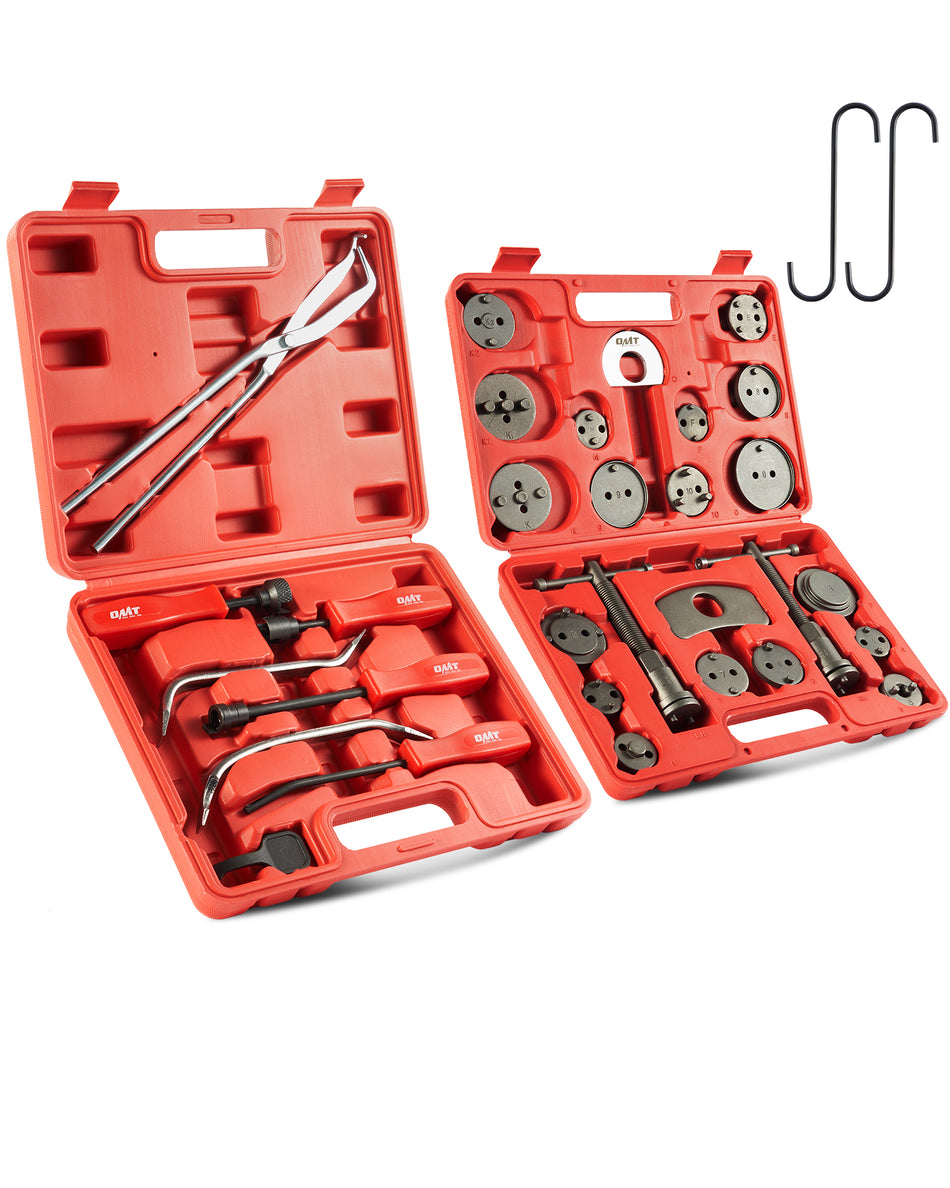 32pc Dual Brake Tools, 2 in 1 Brake Caliper Tool Kit and Drum Brake Tool