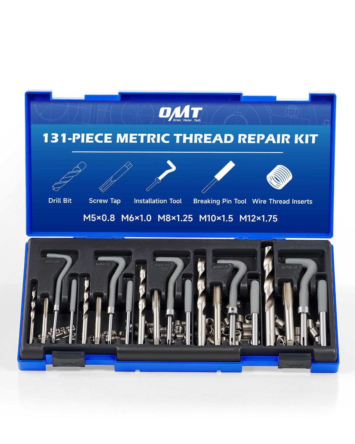 48 Piece Universal Rethreading Kit Thread Restorer Tool Set - OMT ...