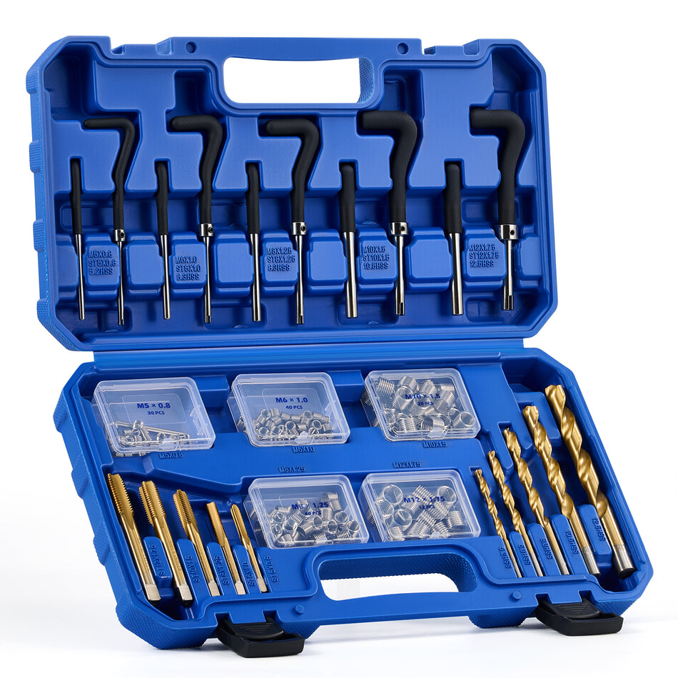 OMT Thread Repair Kit, 172pc Metric Thread Restorer Kit