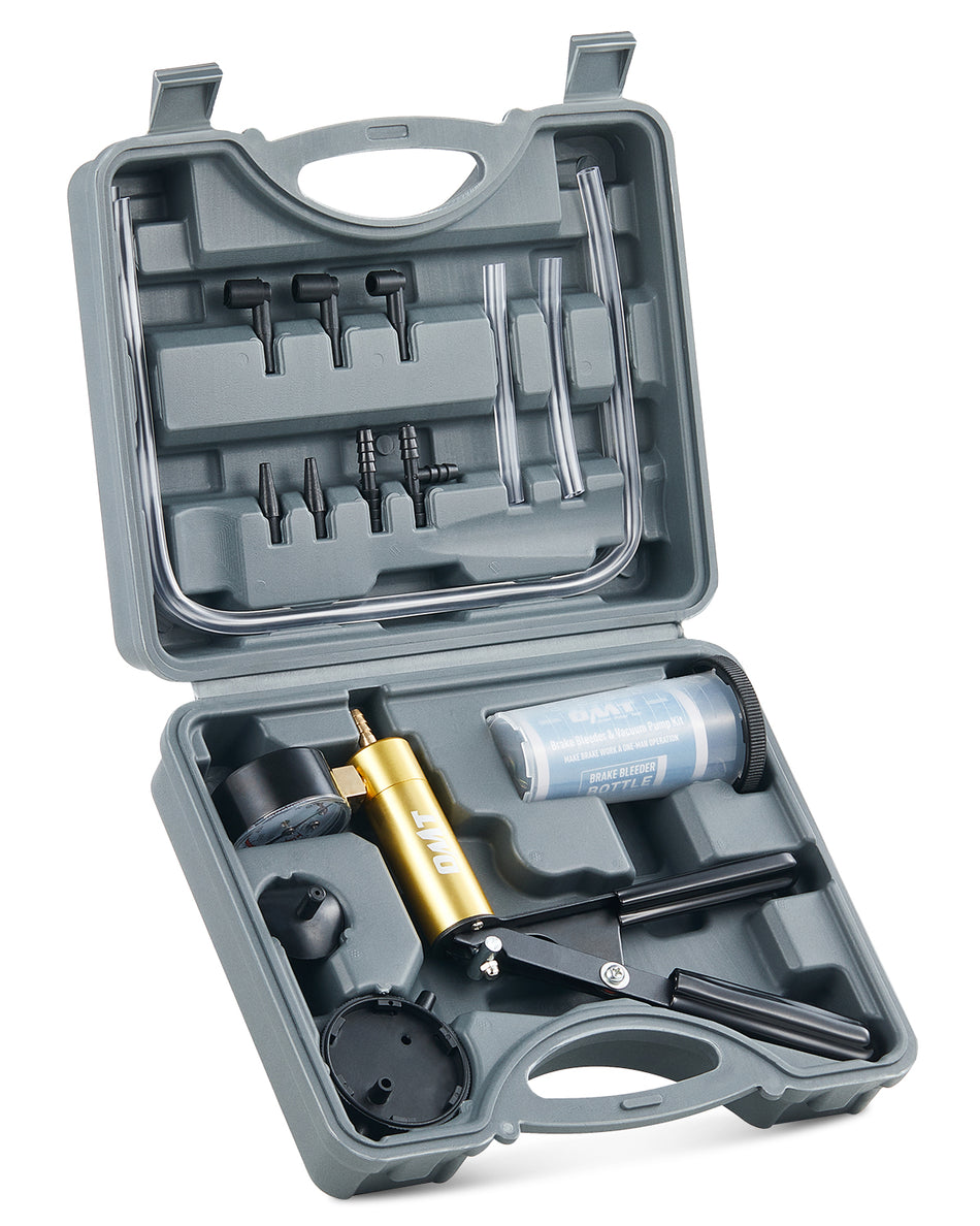 Brake Bleeder Kit with Hand Vacuum Pump and Adapters, Brake Bleeding Kit for Brake Fluid Power Steering Fluid More