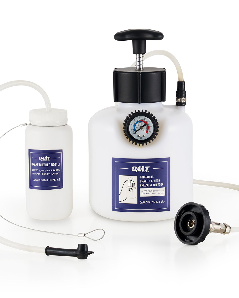 Pressure Bleeder, 2.5L Brake Pressure Bleeder with 50.7mm Adapter, 2.6qt Manual Power Brake Bleeder with 500mL Brake Bleeder Bottle Compatible with Ford Subaru Nissan Infinity