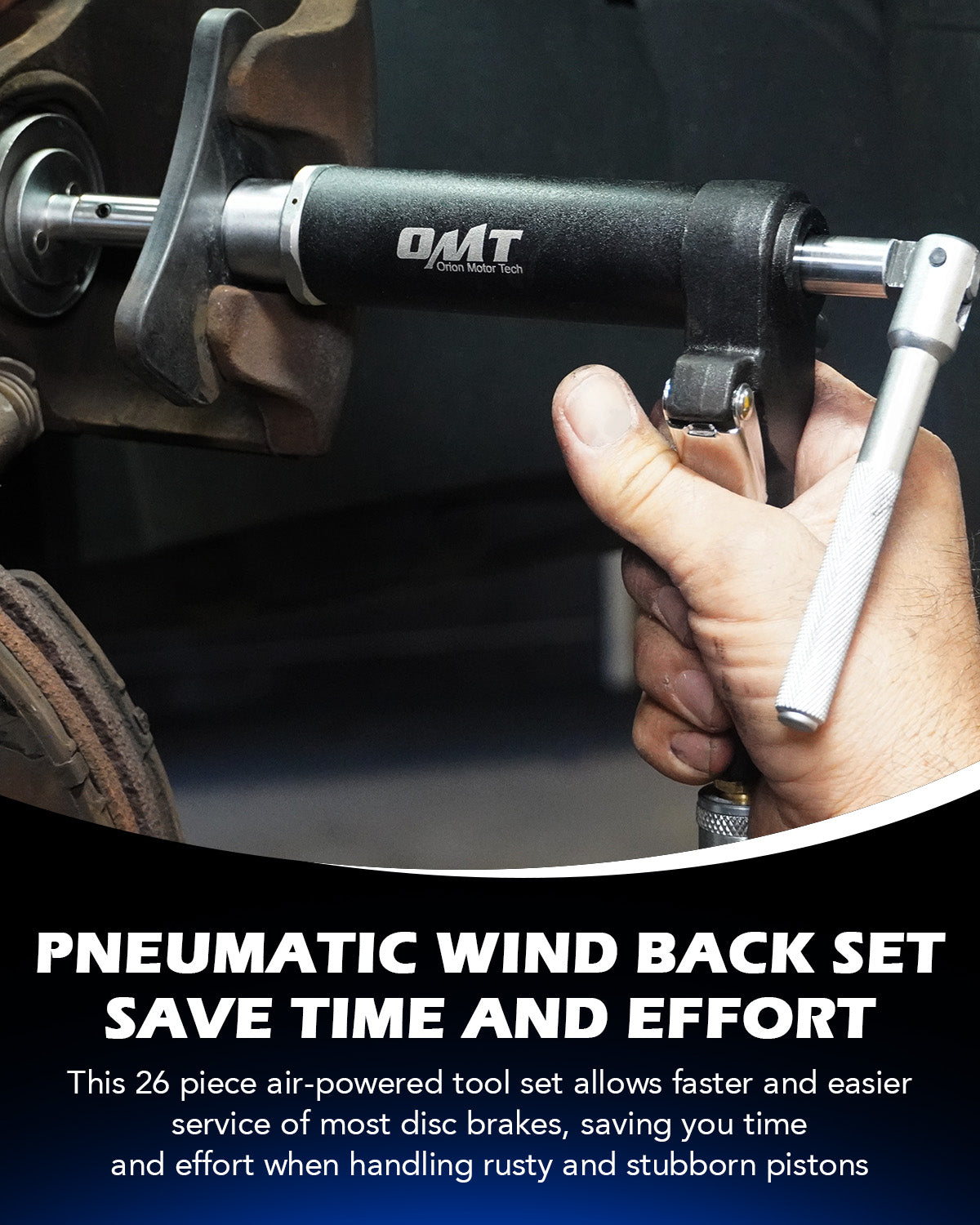 27-Piece Disc Brake Caliper Wind Back Tool Set With Case & Gloves - Earthauto 8B22100103