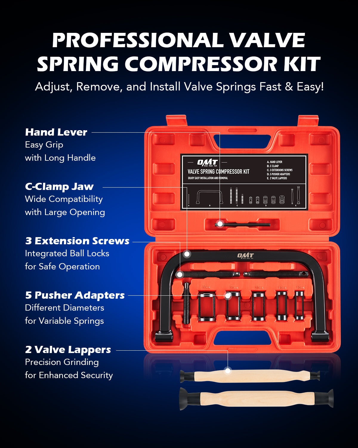 Spring Compressor Tool,C Clamp Valve Spring Compressor Tool Set ...