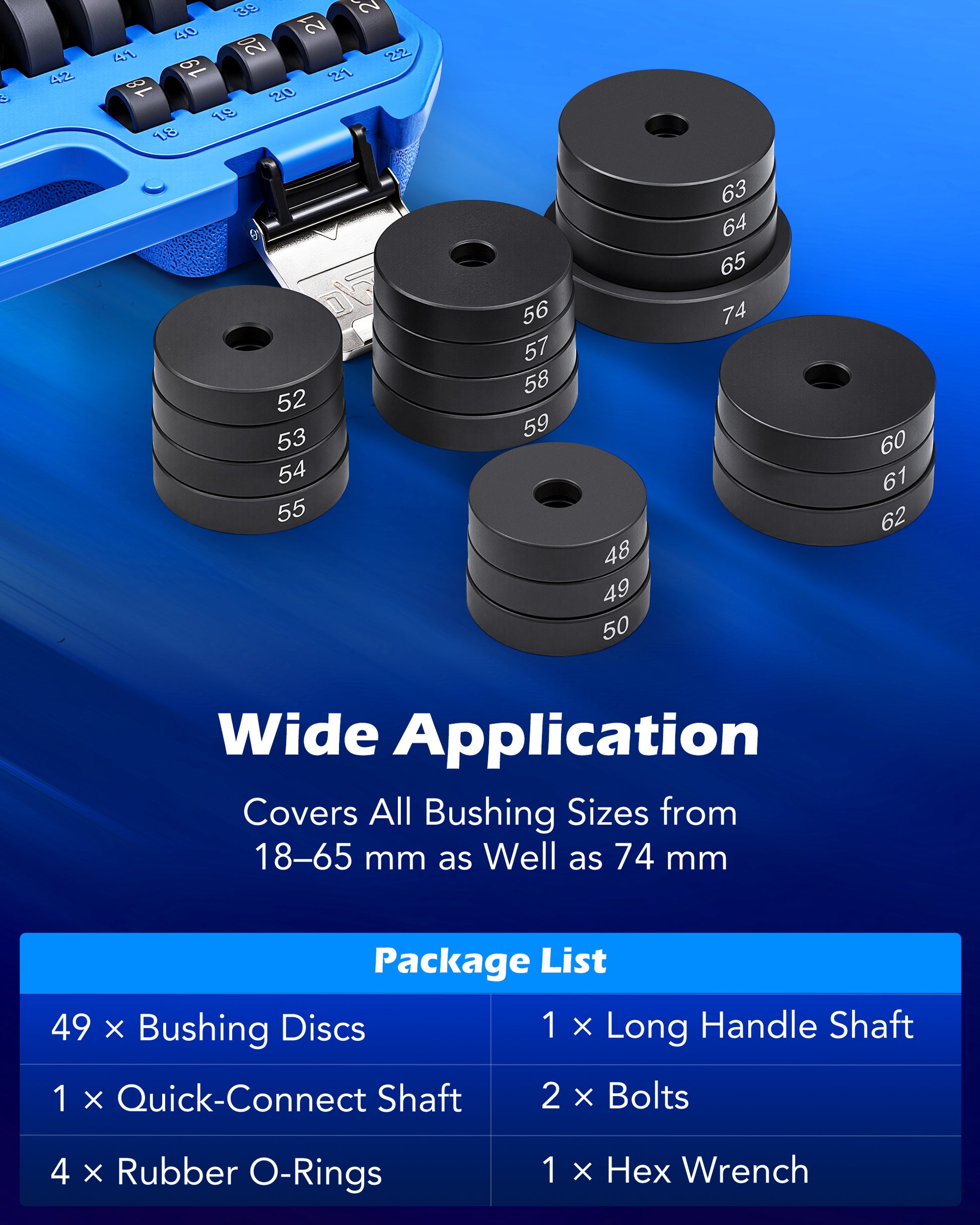 52-in-1 Custom Bushing Driver Tool Set and Transmission Wheel Axle Bea ...