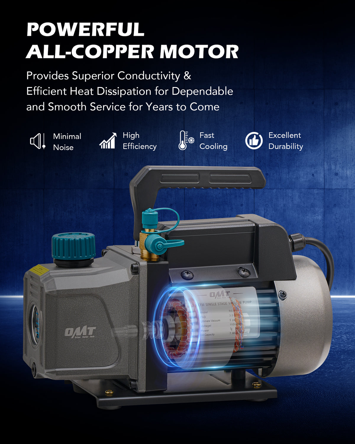 VIVOHOME 1/4 HP 3.5 CFM 110V Single Stage HVAC Vacuum Pump for Air Conditioner Refrigeration Maintenance with Oil Bottle VIVOHOME 1/4 HP 3.5 CFM 110V Single Stage HVAC Vacuum Pump for Air Conditioner Refrigeration Maintenance with Oil Bottle