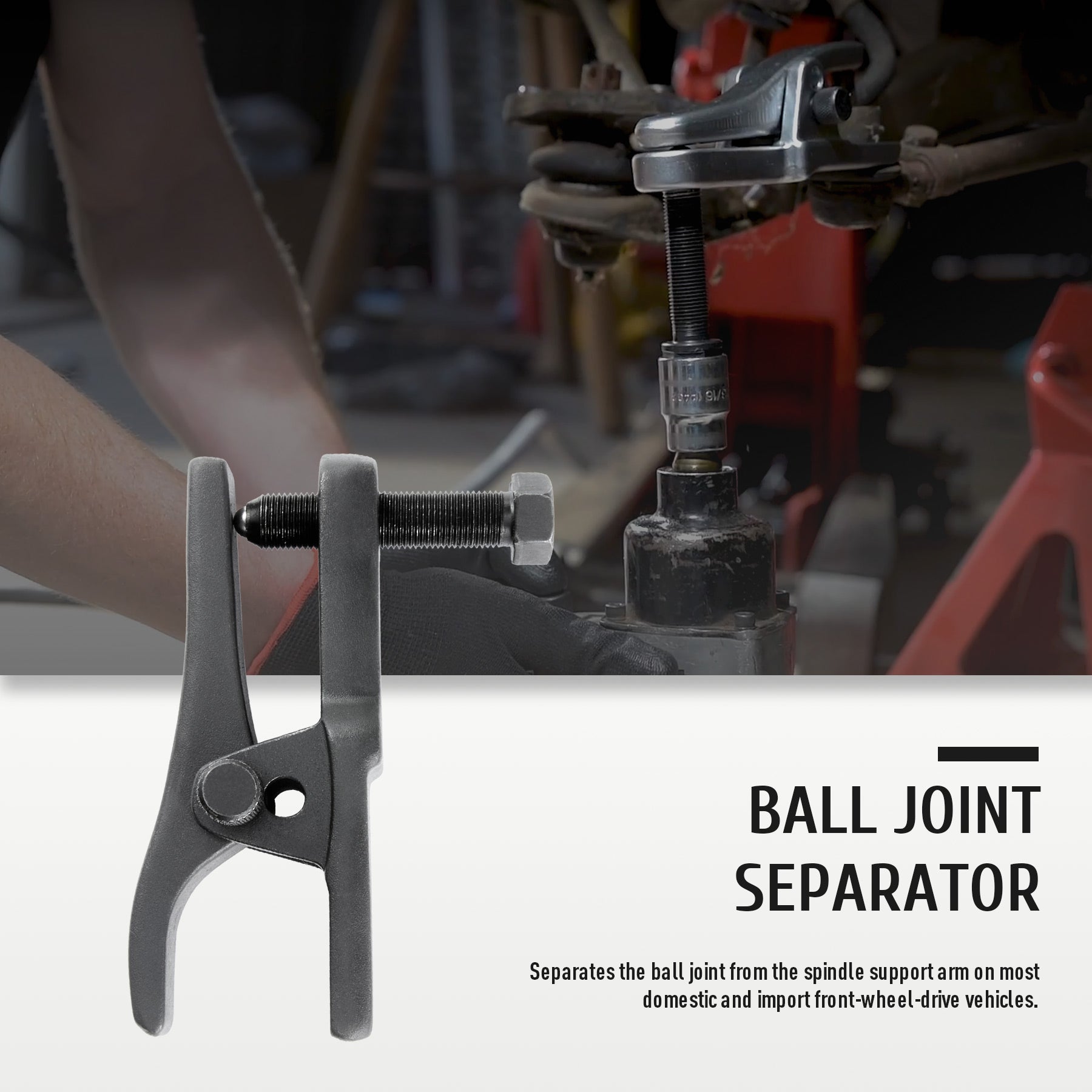 5-in-1 Ball Joint Separator, Pitman Arm Puller, Tie Rod End Tool