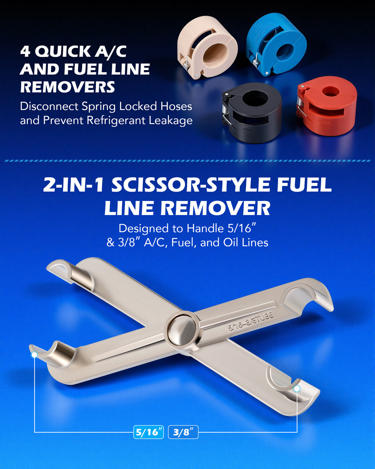 Fuel Line Disconnect Tool,22pcs Cooler Line Quick Disconnect Tool Kit ...