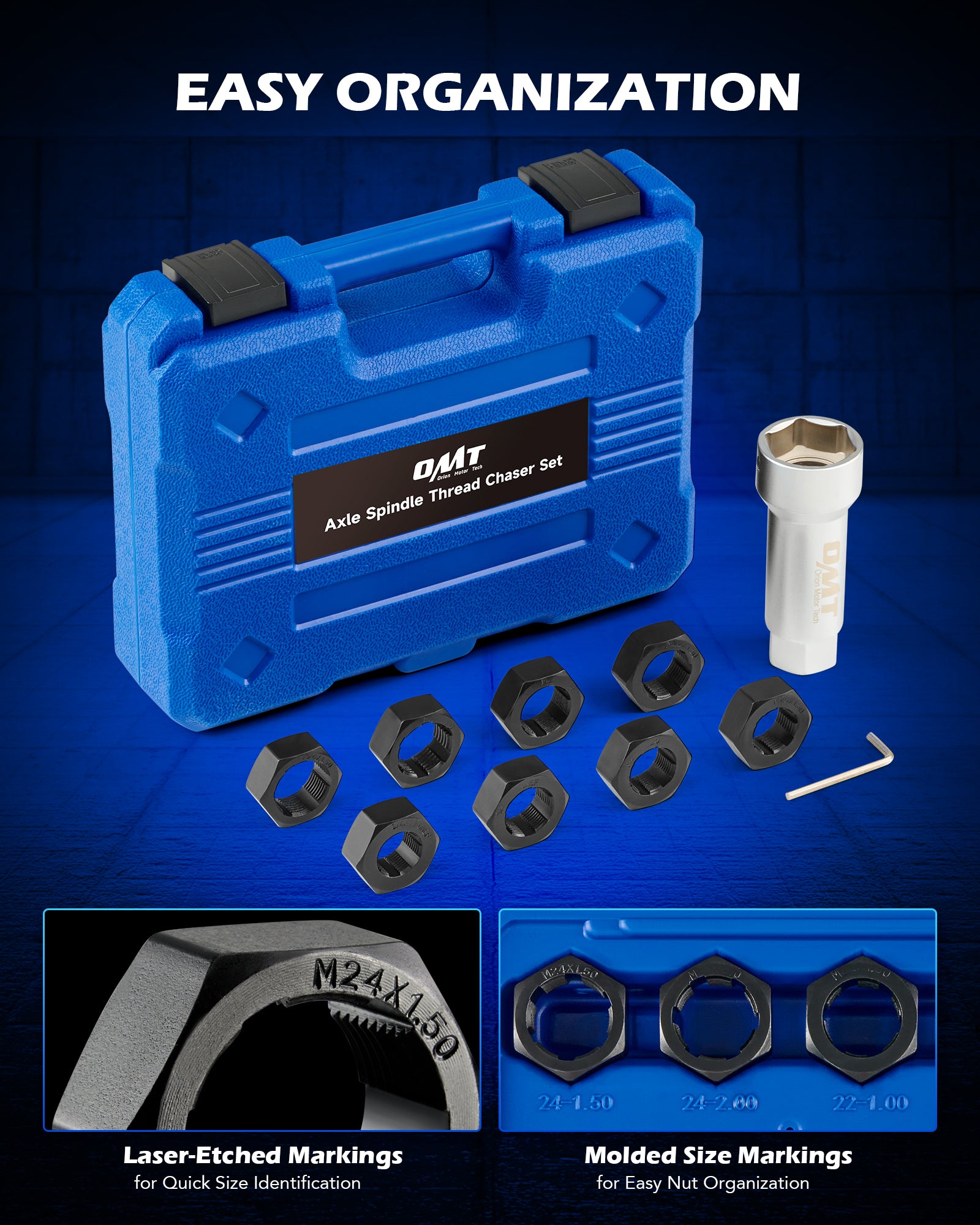 48 Piece Universal Rethreading Kit Thread Restorer Tool Set - OMT ...