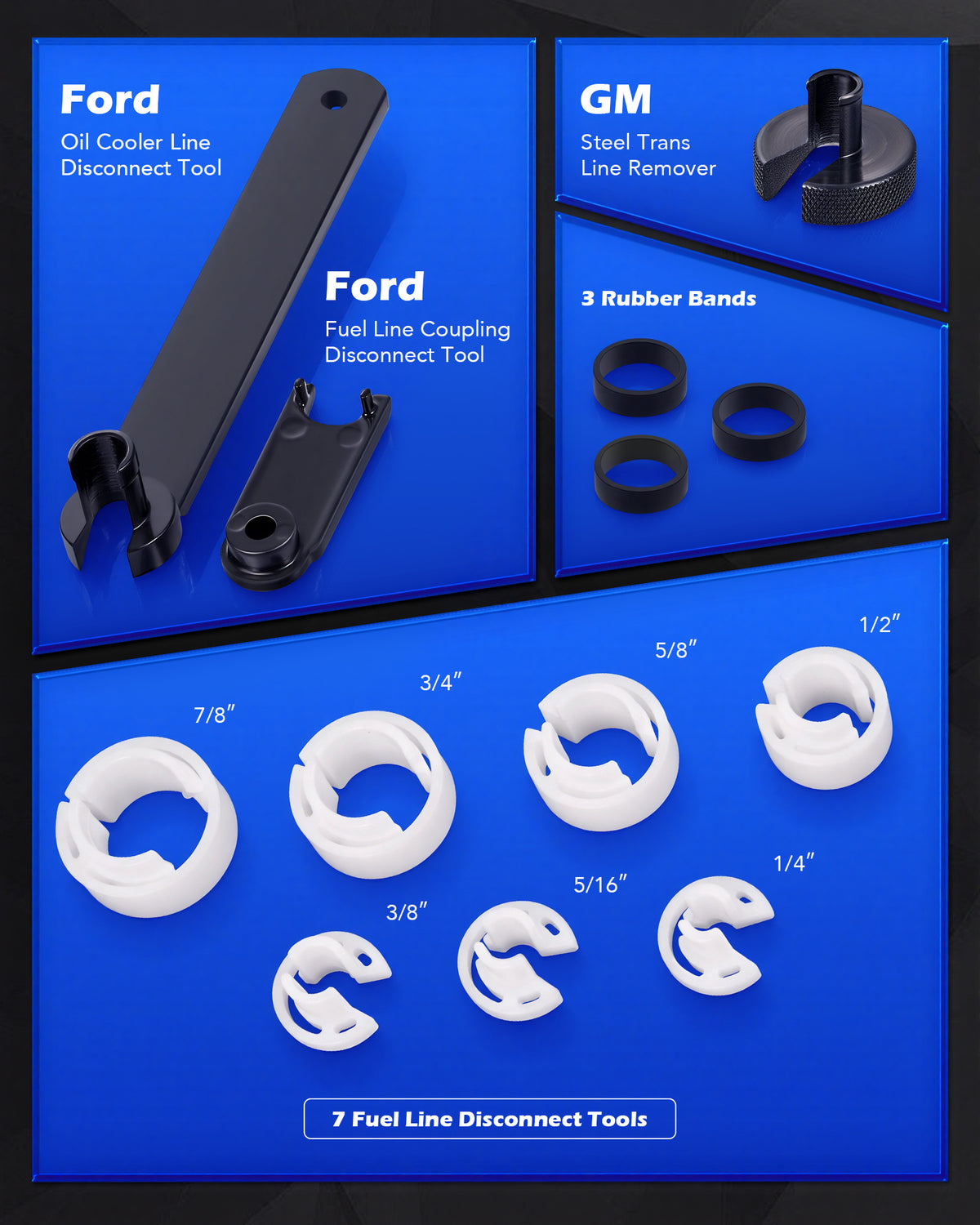 Fuel Line Disconnect Tool,22pcs Cooler Line Quick Disconnect Tool Kit ...