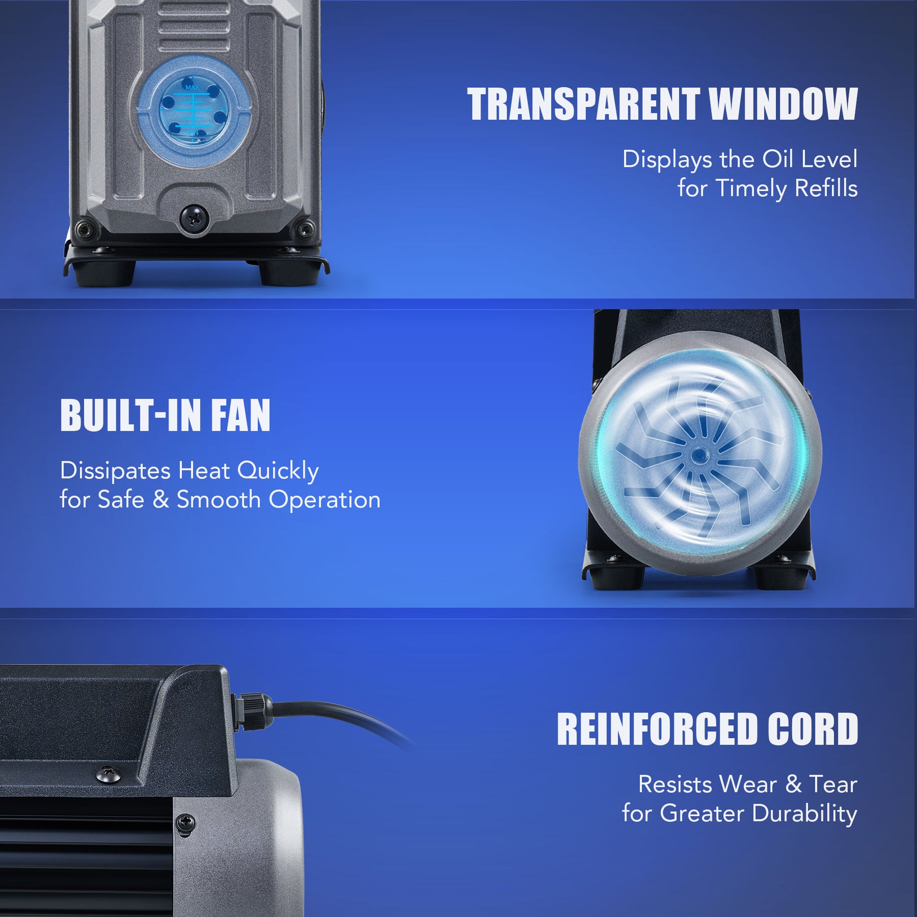 4.5cfm Vacuum Pump for R12 R22 R134a R410a Systems - OMT – OrionMotorTech