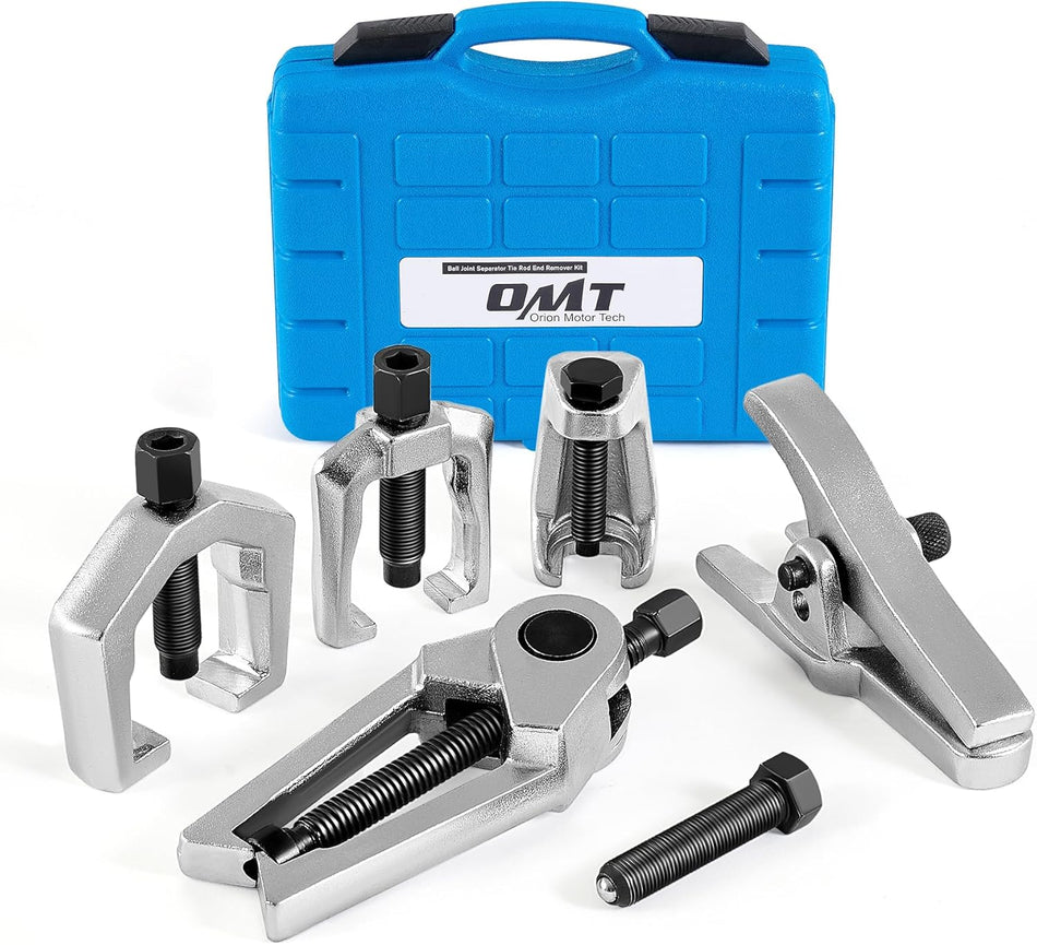 5pc Ball Joint Separator, Pitman Arm Puller, Tie Rod End Tool Set for Front End Service, Splitter Removal Kit (BL06)
