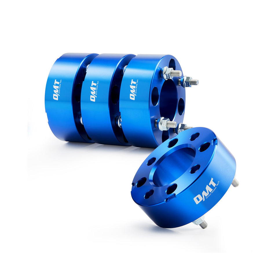 4pcs 4x110 ATV Wheel Spacers, 2 inch Blue Wheel Adapters with M10x1.25 Studs