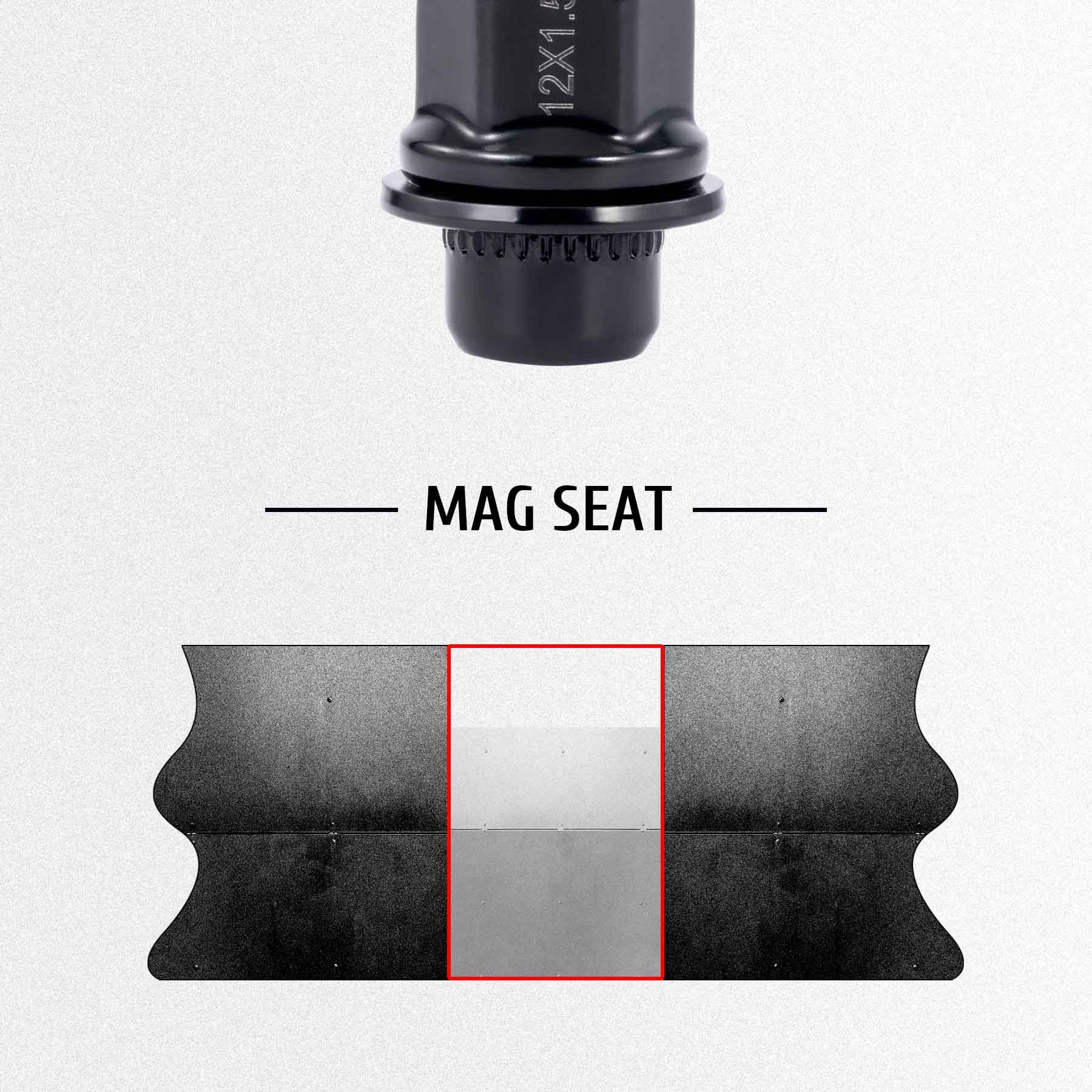 12mmx1.5 Lug Nuts w Mag Seat
