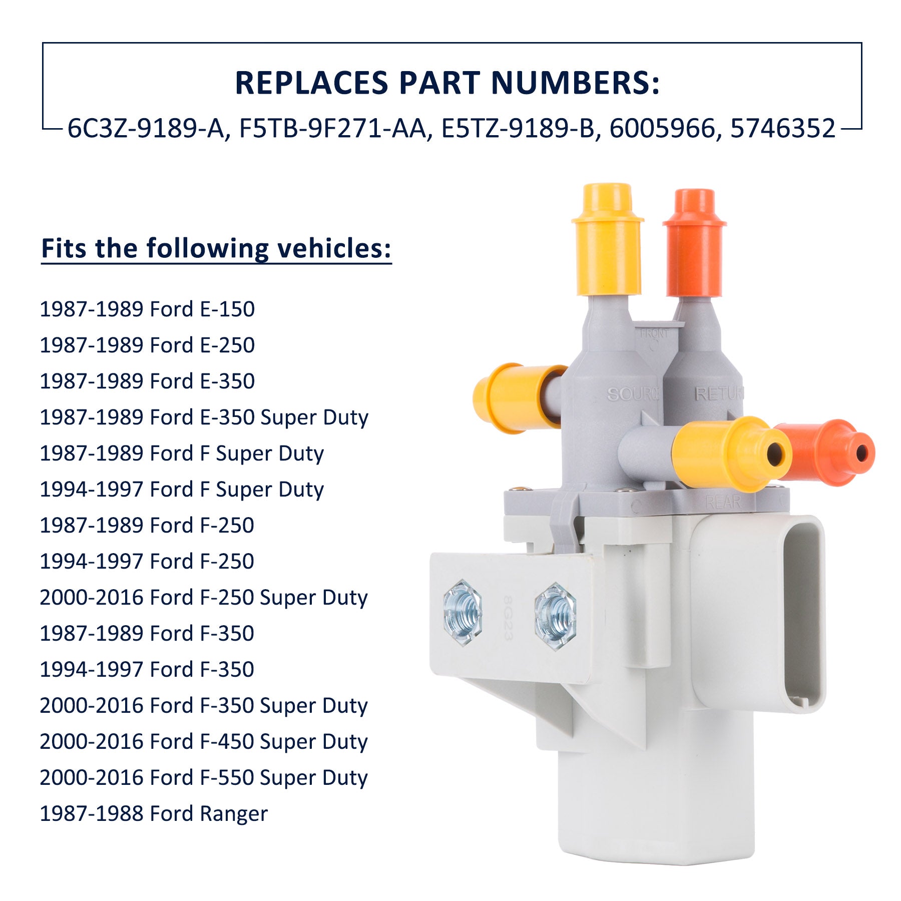 Fuel Tank Selector Valve Assembly for Ford Super Duty Trucks