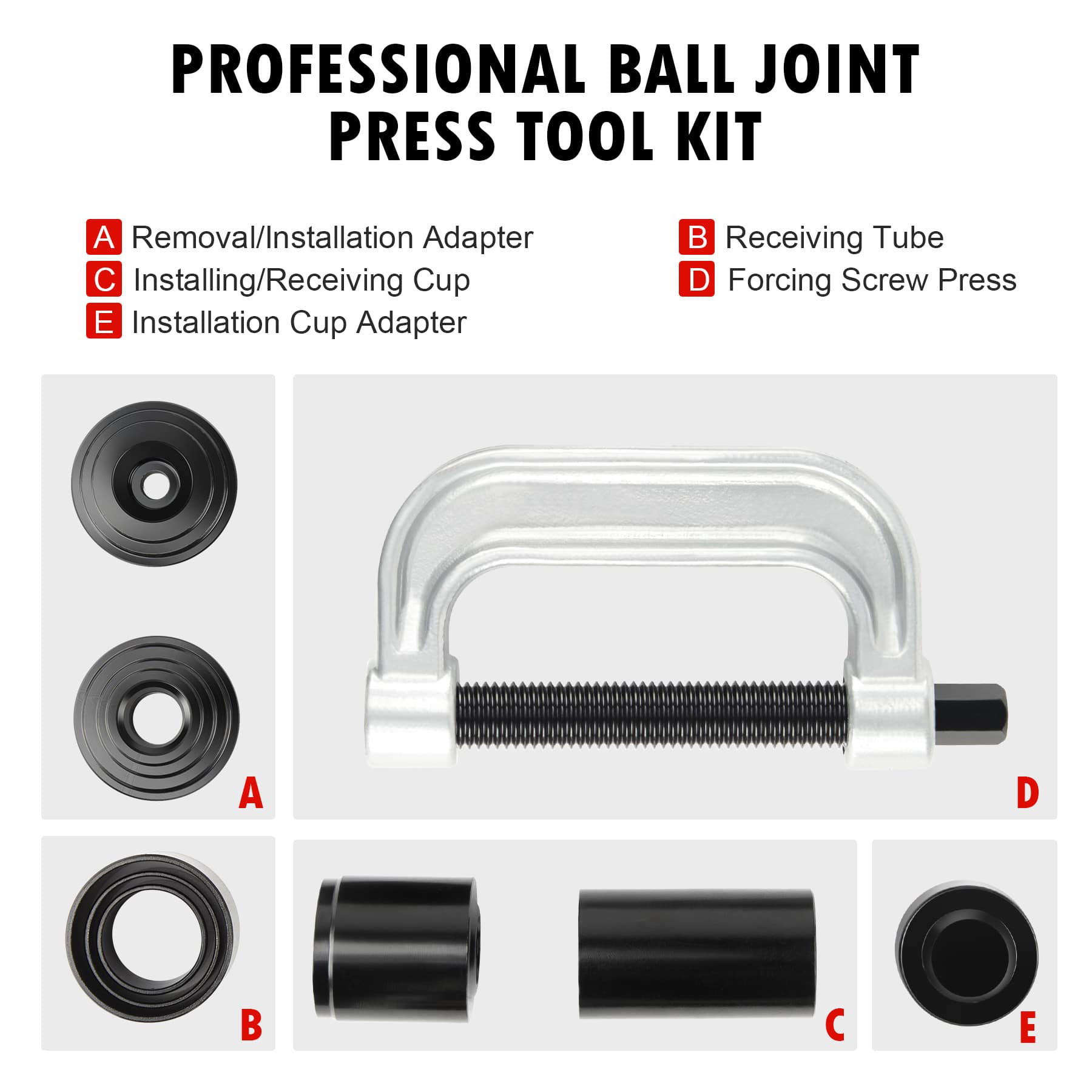 4-in-1 Ball Joint Service Tool Equipment Adapter Kit