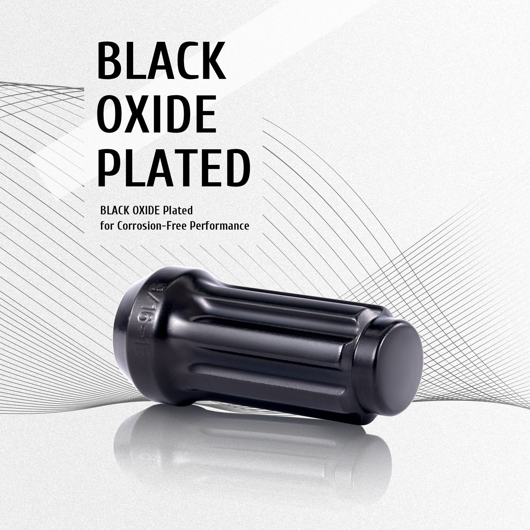 Black Oxide Plated Wheel Lug Nuts