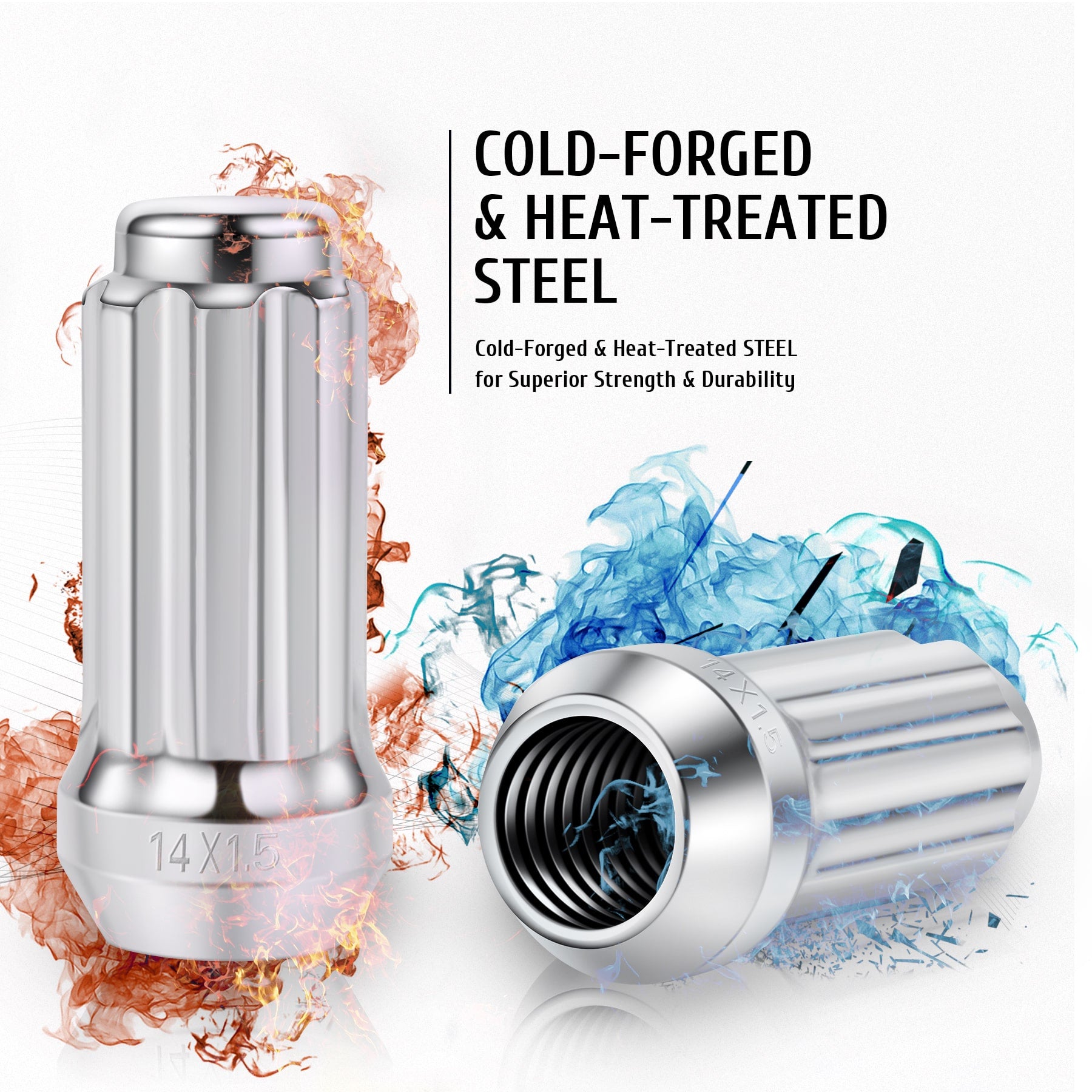 Cold Forged Heat Treated Steel Lug Nuts