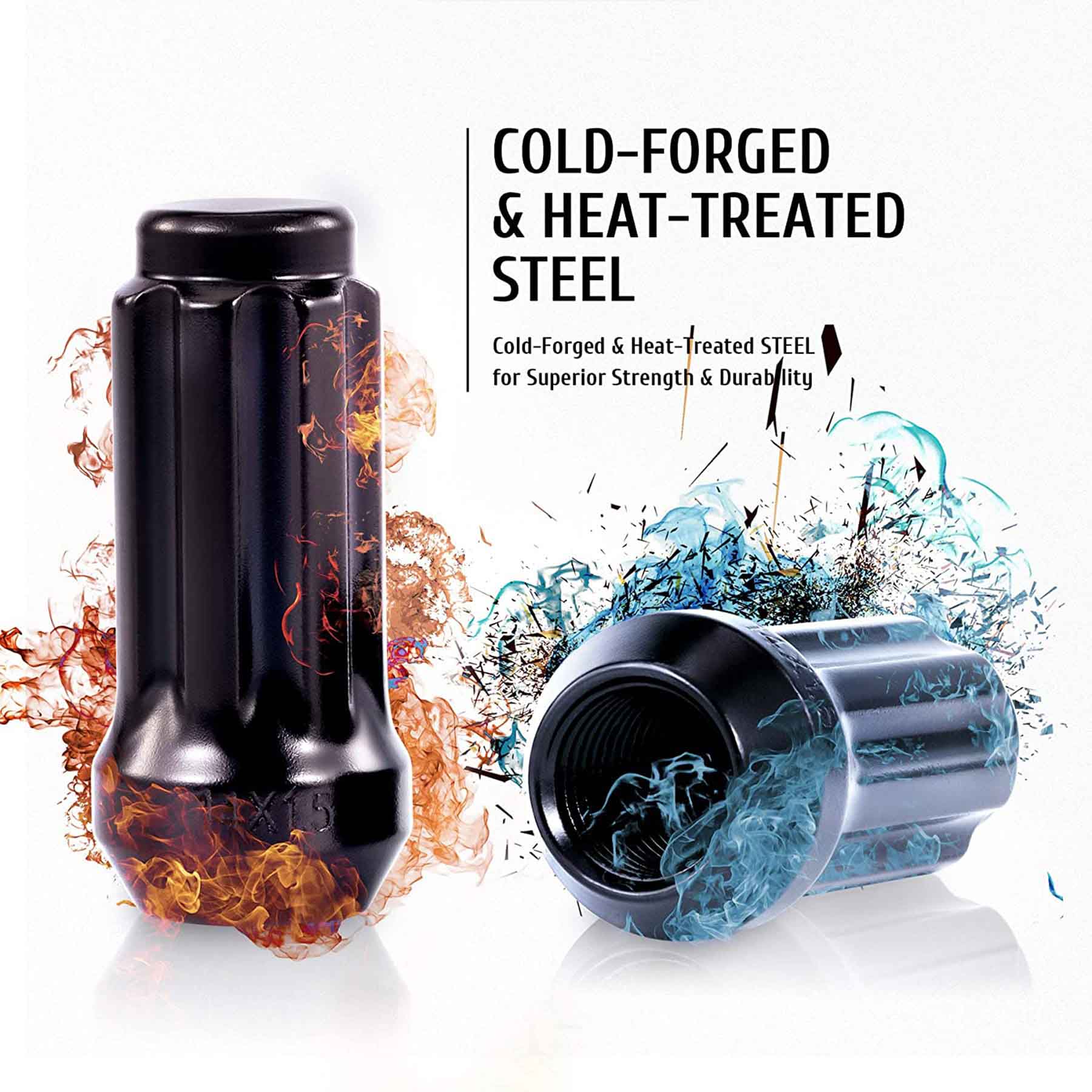Colde Forged & Heat Treated Steel Wheel Nuts