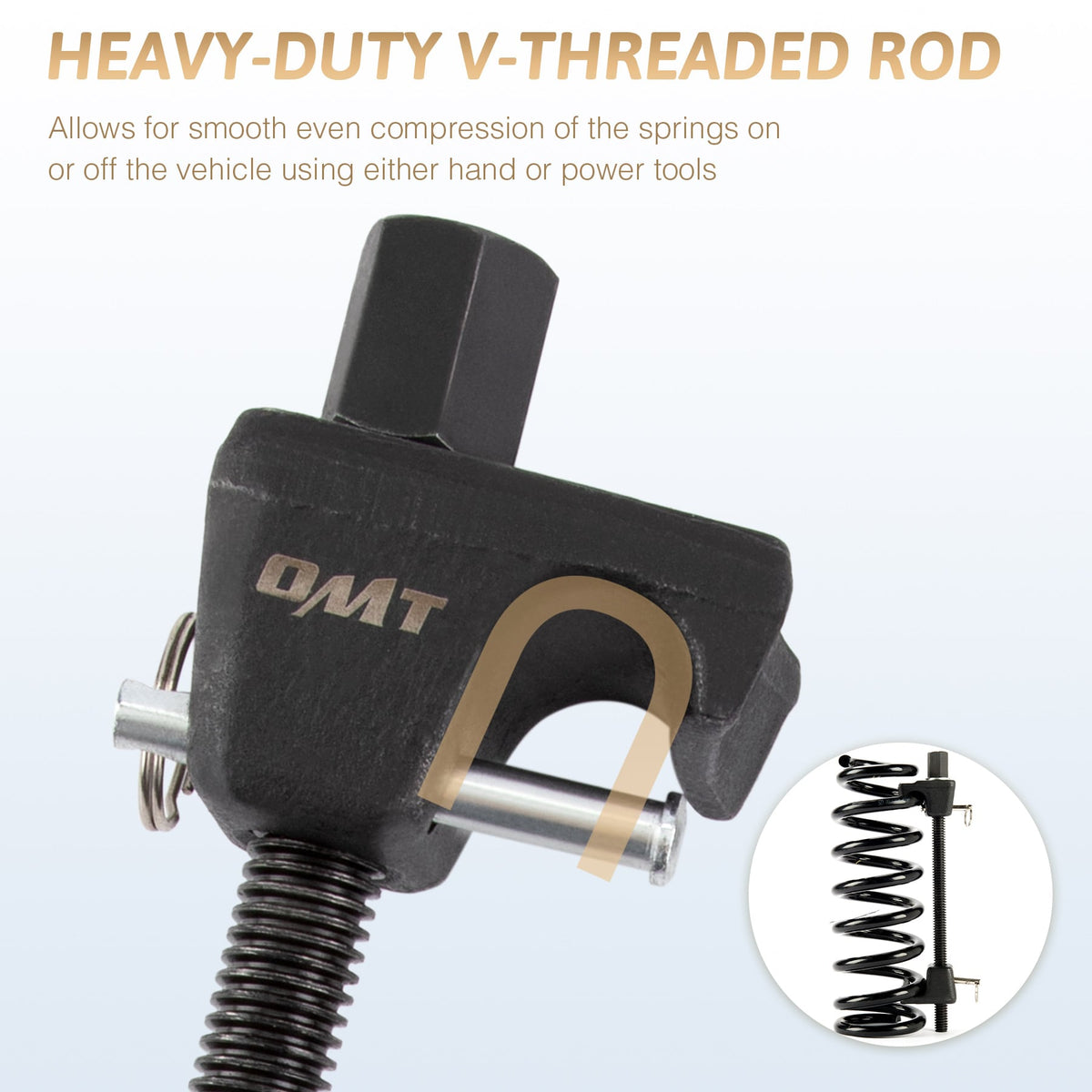 Heavy Duty V-Threaded Rod Spring Compressor Tool