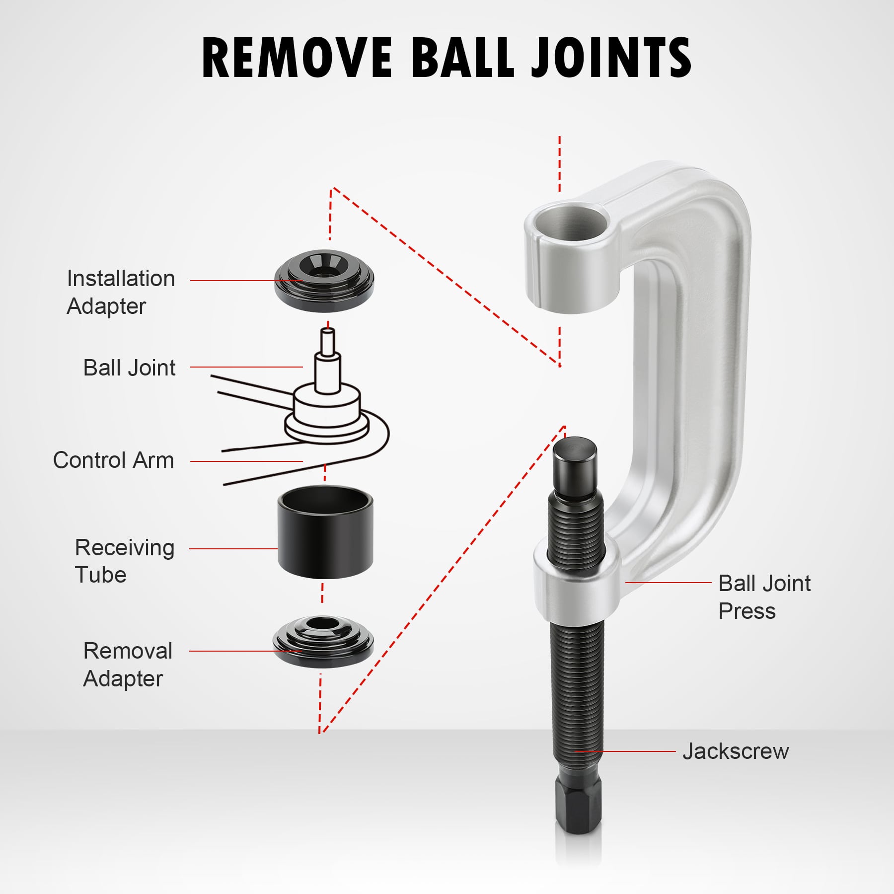 Remove Ball Joint with Ball Joint Removal Tool