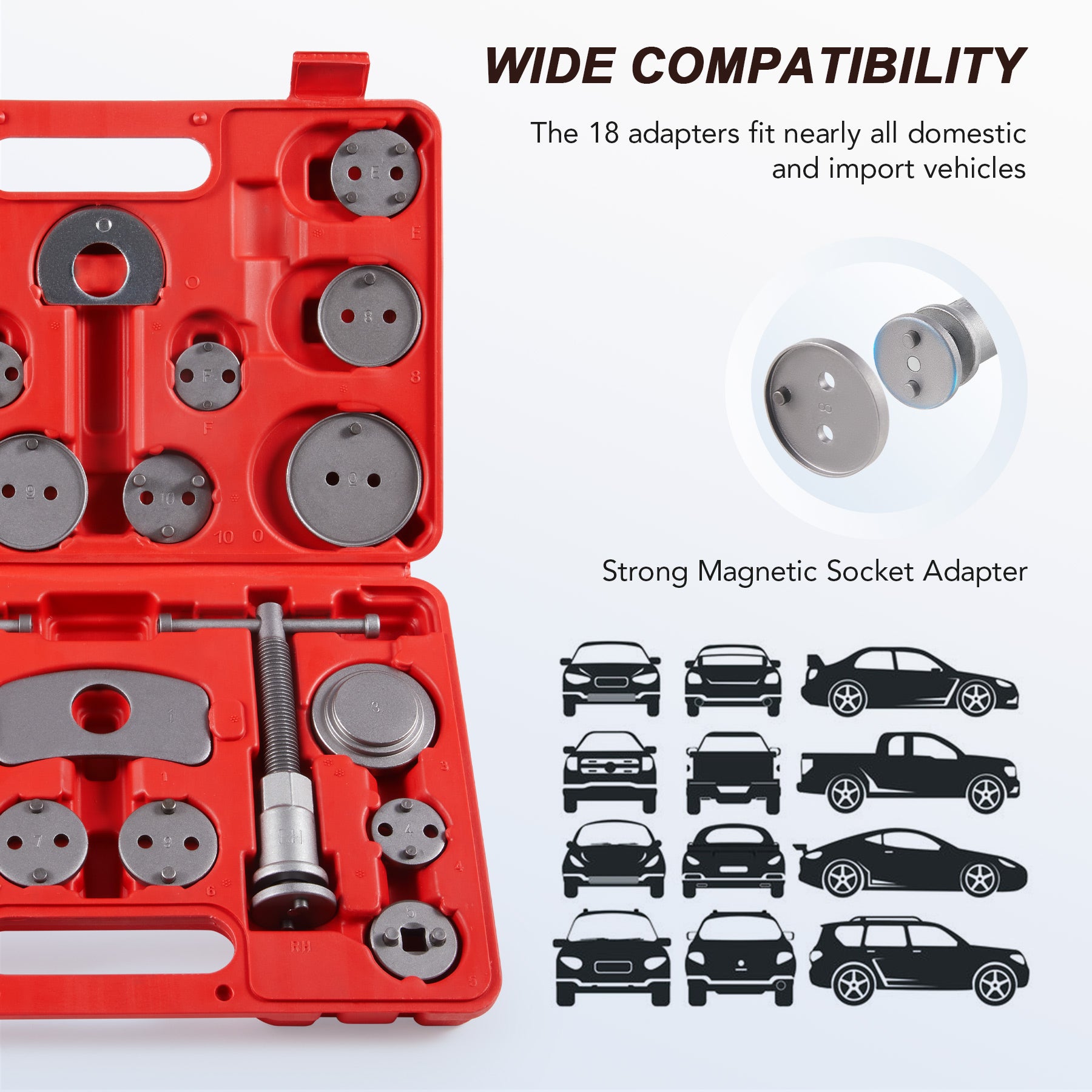 Brake Caliper Compression Tool Kit - Orion Motor Tech – OrionMotorTech