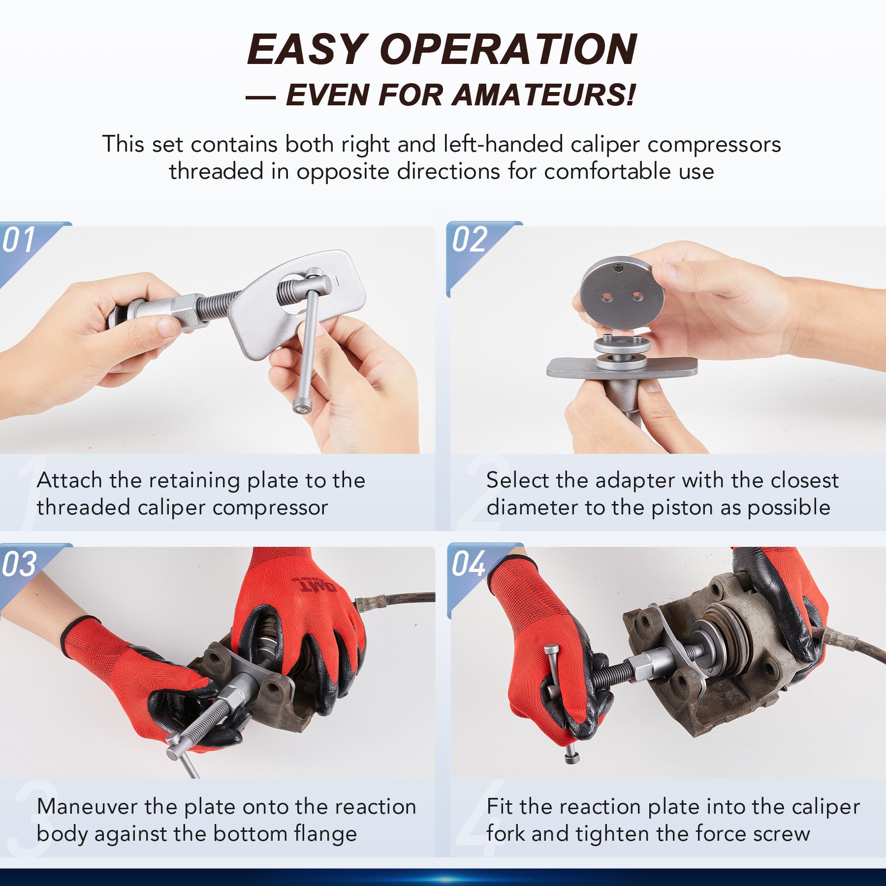 Brake Caliper Compression Tool Kit - Orion Motor Tech – OrionMotorTech