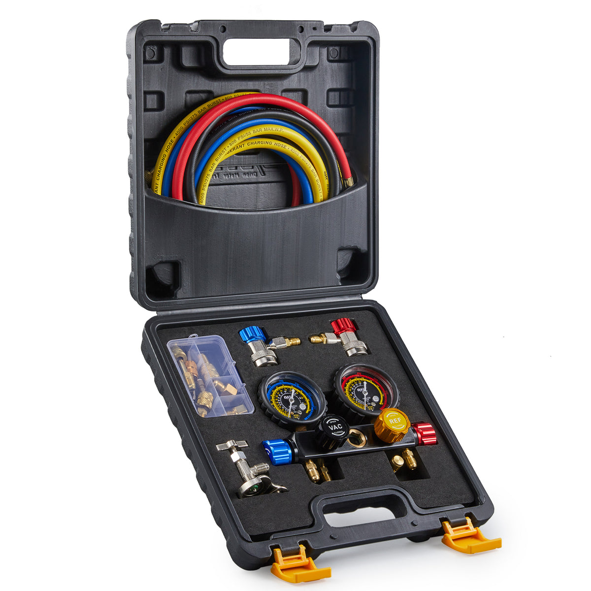 AC Manifold Gauge Set,4 Way Automotive AC Tool Kit - Orion Motor Tech ...